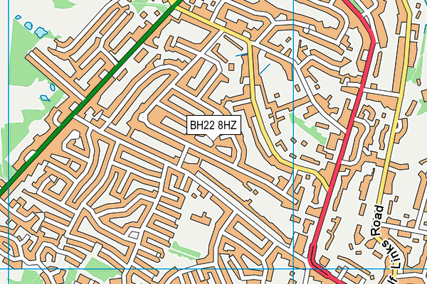 BH22 8HZ map - OS VectorMap District (Ordnance Survey) BH22 8HZ map - OS VectorMap District (Ordnance Survey)