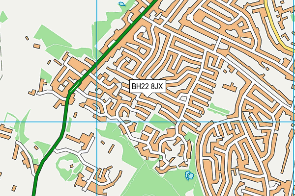 BH22 8JX map - OS VectorMap District (Ordnance Survey) BH22 8JX map - OS VectorMap District (Ordnance Survey)