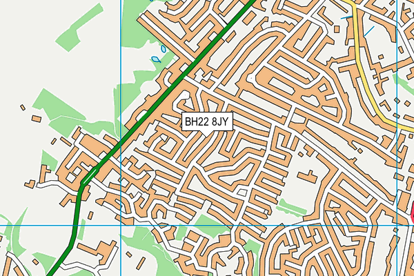 BH22 8JY map - OS VectorMap District (Ordnance Survey) BH22 8JY map - OS VectorMap District (Ordnance Survey)