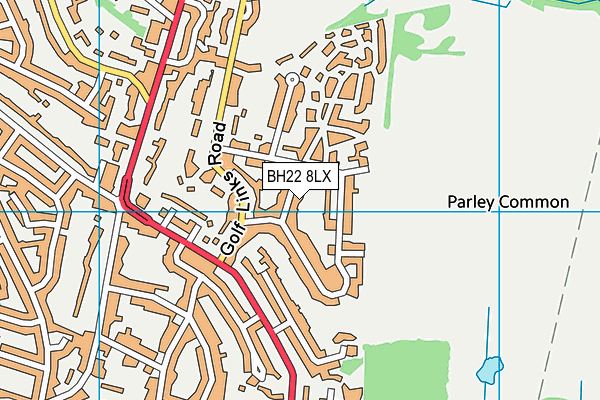 BH22 8LX map - OS VectorMap District (Ordnance Survey) BH22 8LX map - OS VectorMap District (Ordnance Survey)
