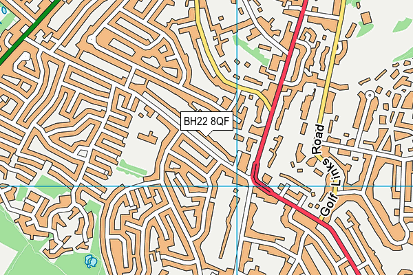 BH22 8QF map - OS VectorMap District (Ordnance Survey) BH22 8QF map - OS VectorMap District (Ordnance Survey)