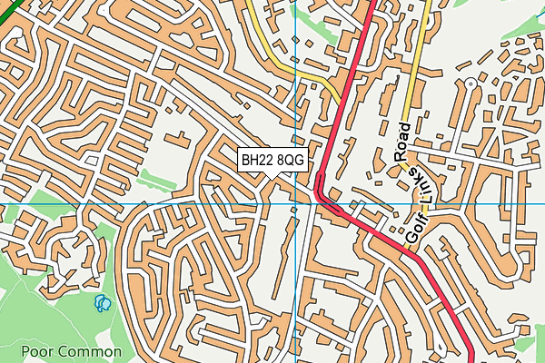 BH22 8QG map - OS VectorMap District (Ordnance Survey) BH22 8QG map - OS VectorMap District (Ordnance Survey)