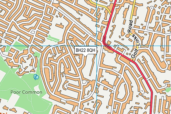 BH22 8QH map - OS VectorMap District (Ordnance Survey) BH22 8QH map - OS VectorMap District (Ordnance Survey)