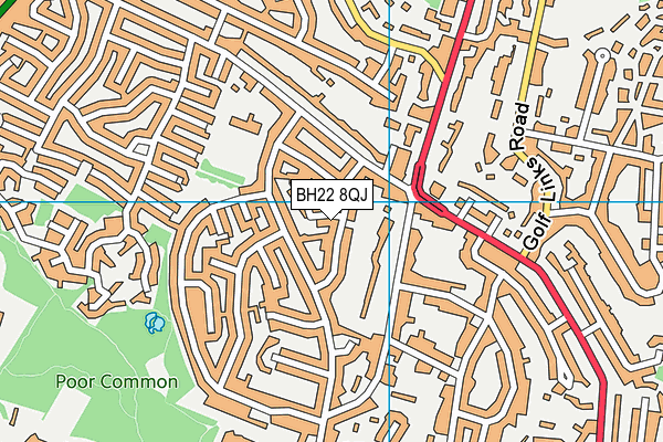 BH22 8QJ map - OS VectorMap District (Ordnance Survey) BH22 8QJ map - OS VectorMap District (Ordnance Survey)
