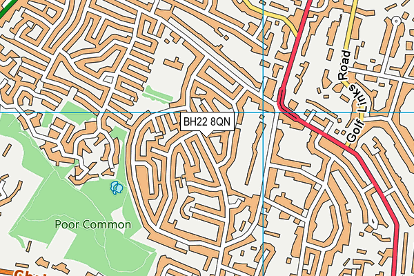 BH22 8QN map - OS VectorMap District (Ordnance Survey) BH22 8QN map - OS VectorMap District (Ordnance Survey)