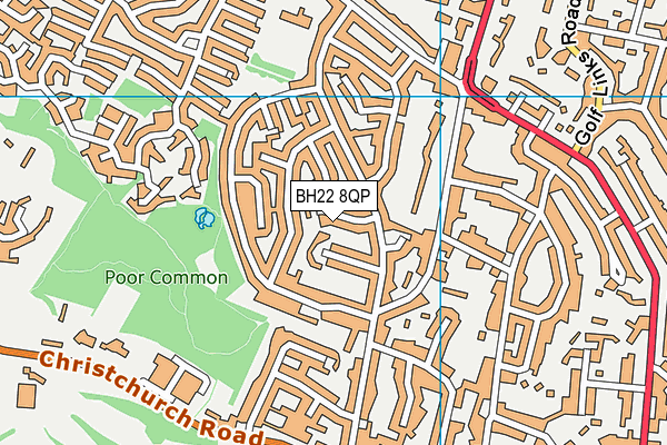 BH22 8QP map - OS VectorMap District (Ordnance Survey) BH22 8QP map - OS VectorMap District (Ordnance Survey)
