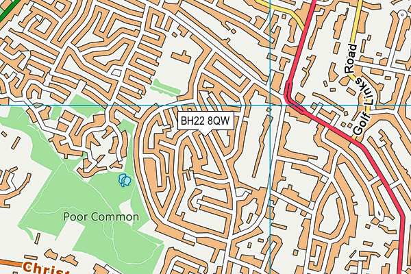 BH22 8QW map - OS VectorMap District (Ordnance Survey) BH22 8QW map - OS VectorMap District (Ordnance Survey)