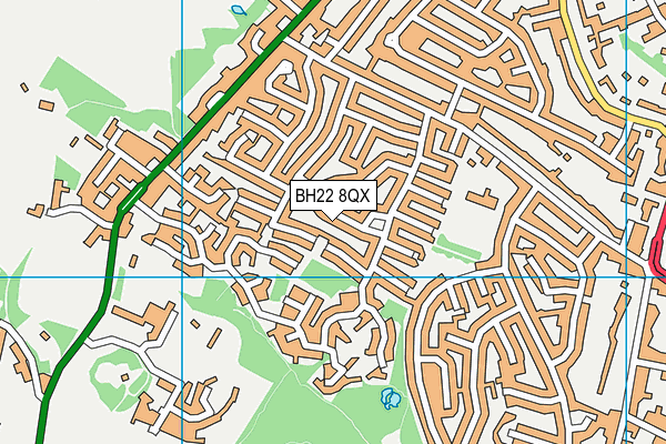 BH22 8QX map - OS VectorMap District (Ordnance Survey) BH22 8QX map - OS VectorMap District (Ordnance Survey)