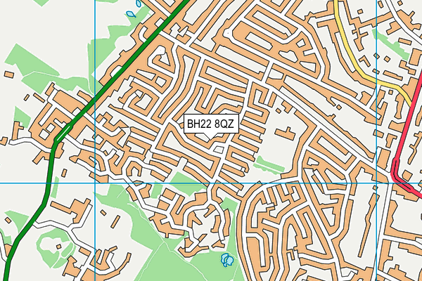 BH22 8QZ map - OS VectorMap District (Ordnance Survey) BH22 8QZ map - OS VectorMap District (Ordnance Survey)