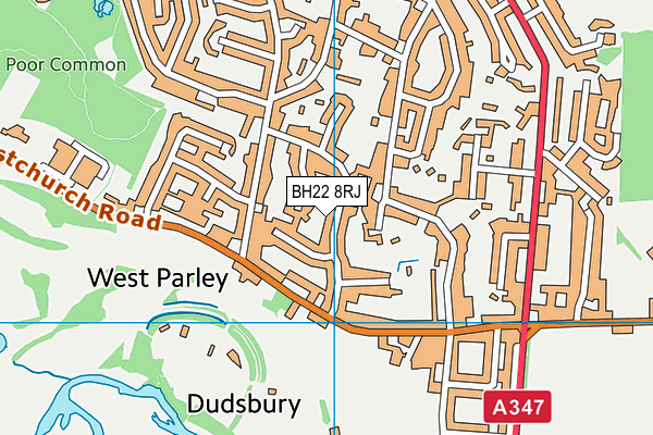 BH22 8RJ map - OS VectorMap District (Ordnance Survey) BH22 8RJ map - OS VectorMap District (Ordnance Survey)