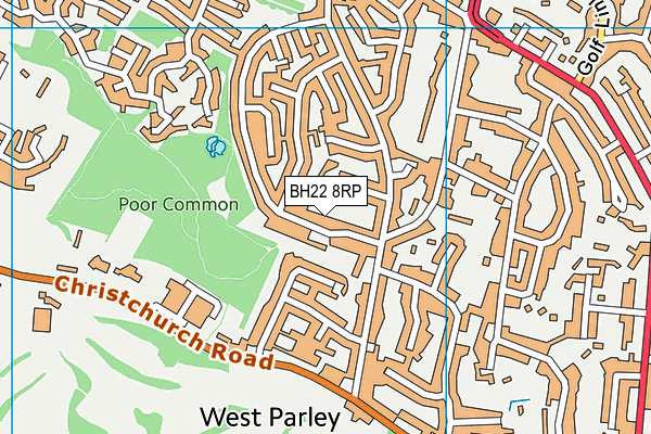 BH22 8RP map - OS VectorMap District (Ordnance Survey) BH22 8RP map - OS VectorMap District (Ordnance Survey)