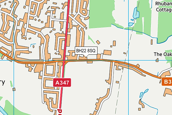 BH22 8SQ map - OS VectorMap District (Ordnance Survey)