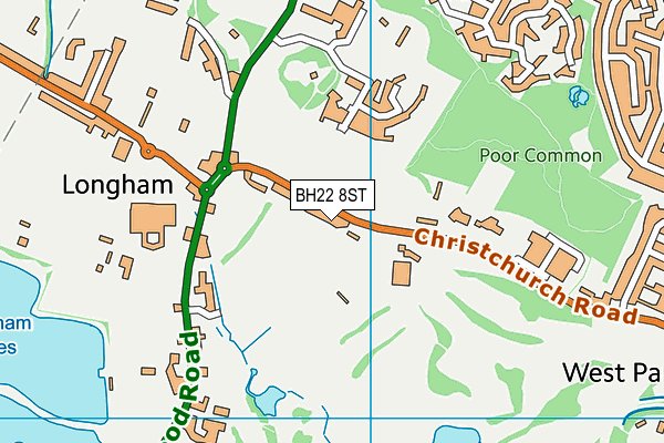 BH22 8ST map - OS VectorMap District (Ordnance Survey) BH22 8ST map - OS VectorMap District (Ordnance Survey)