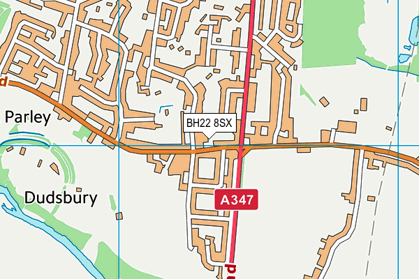 BH22 8SX map - OS VectorMap District (Ordnance Survey) BH22 8SX map - OS VectorMap District (Ordnance Survey)