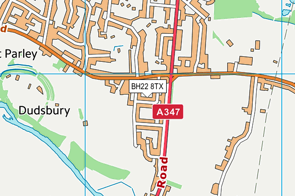 BH22 8TX map - OS VectorMap District (Ordnance Survey) BH22 8TX map - OS VectorMap District (Ordnance Survey)