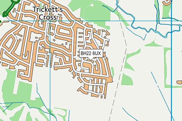 BH22 8UX map - OS VectorMap District (Ordnance Survey) BH22 8UX map - OS VectorMap District (Ordnance Survey)