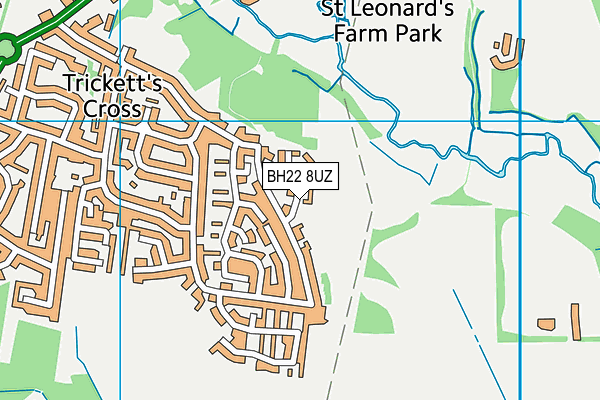 BH22 8UZ map - OS VectorMap District (Ordnance Survey) BH22 8UZ map - OS VectorMap District (Ordnance Survey)