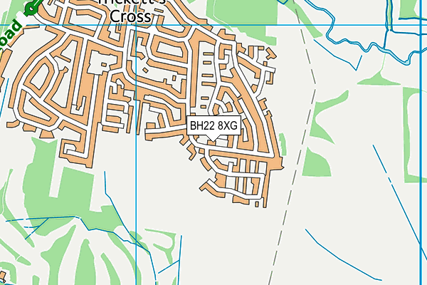 BH22 8XG map - OS VectorMap District (Ordnance Survey) BH22 8XG map - OS VectorMap District (Ordnance Survey)