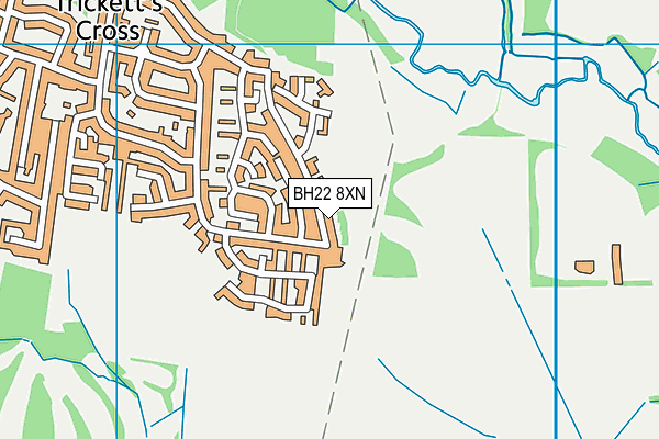 BH22 8XN map - OS VectorMap District (Ordnance Survey) BH22 8XN map - OS VectorMap District (Ordnance Survey)