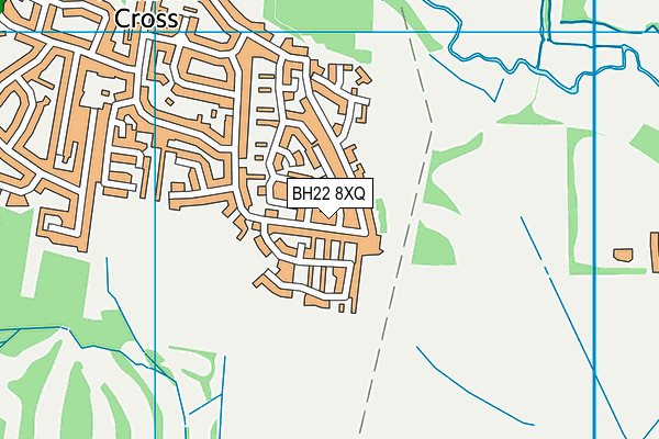 BH22 8XQ map - OS VectorMap District (Ordnance Survey) BH22 8XQ map - OS VectorMap District (Ordnance Survey)