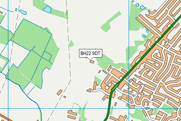 BH22 9DT map - OS VectorMap District (Ordnance Survey) BH22 9DT map - OS VectorMap District (Ordnance Survey)