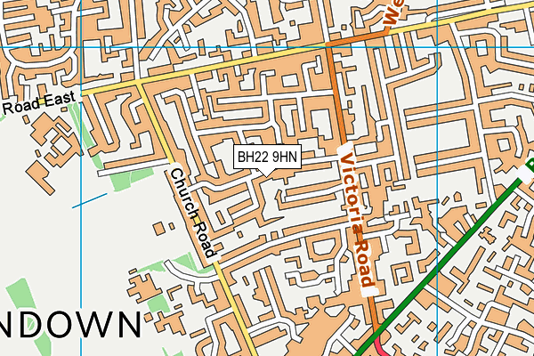 BH22 9HN map - OS VectorMap District (Ordnance Survey) BH22 9HN map - OS VectorMap District (Ordnance Survey)