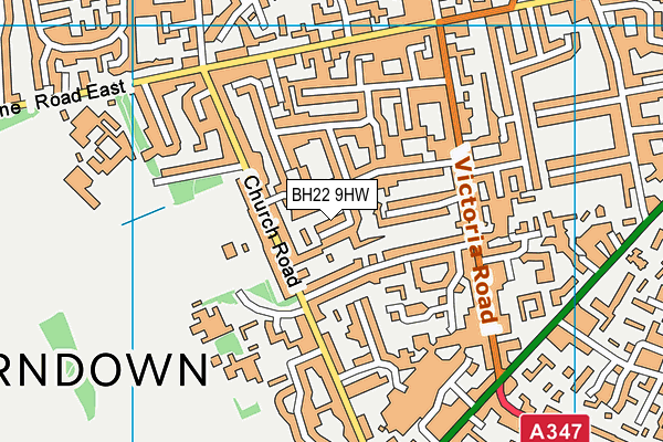 BH22 9HW map - OS VectorMap District (Ordnance Survey) BH22 9HW map - OS VectorMap District (Ordnance Survey)