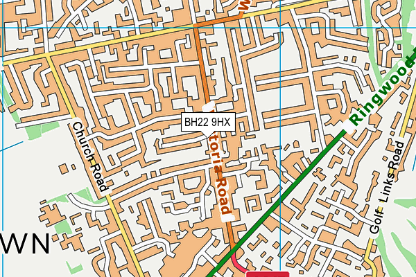 BH22 9HX map - OS VectorMap District (Ordnance Survey) BH22 9HX map - OS VectorMap District (Ordnance Survey)