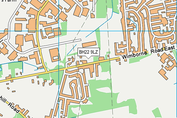 BH22 9LZ map - OS VectorMap District (Ordnance Survey) BH22 9LZ map - OS VectorMap District (Ordnance Survey)