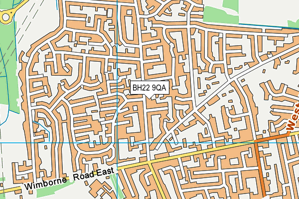 BH22 9QA map - OS VectorMap District (Ordnance Survey) BH22 9QA map - OS VectorMap District (Ordnance Survey)