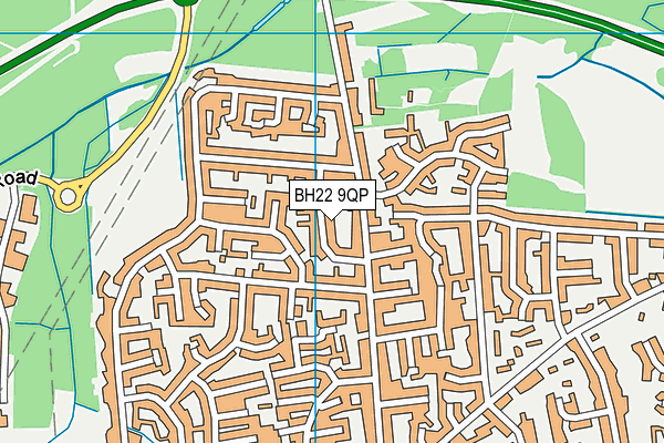 BH22 9QP map - OS VectorMap District (Ordnance Survey) BH22 9QP map - OS VectorMap District (Ordnance Survey)