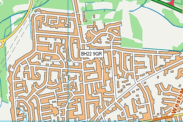 BH22 9QR map - OS VectorMap District (Ordnance Survey) BH22 9QR map - OS VectorMap District (Ordnance Survey)