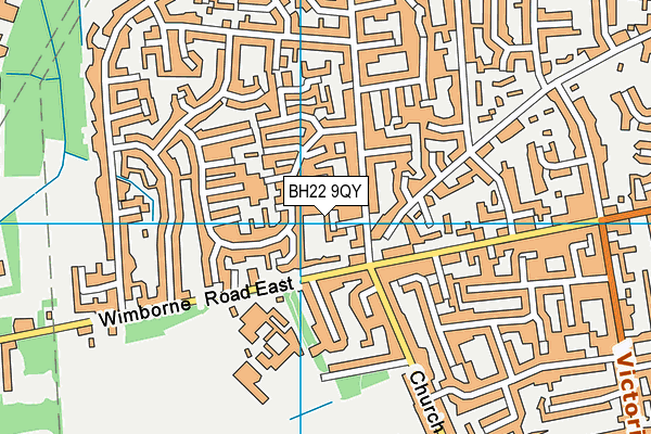 BH22 9QY map - OS VectorMap District (Ordnance Survey) BH22 9QY map - OS VectorMap District (Ordnance Survey)