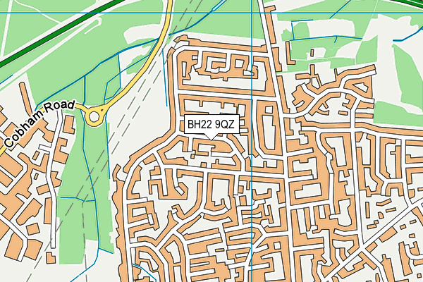 BH22 9QZ map - OS VectorMap District (Ordnance Survey) BH22 9QZ map - OS VectorMap District (Ordnance Survey)