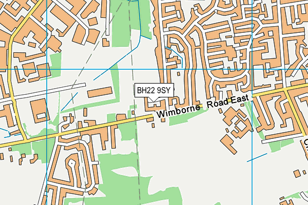 BH22 9SY map - OS VectorMap District (Ordnance Survey) BH22 9SY map - OS VectorMap District (Ordnance Survey)