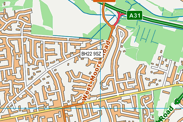 BH22 9SZ map - OS VectorMap District (Ordnance Survey) BH22 9SZ map - OS VectorMap District (Ordnance Survey)