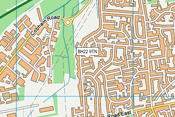 BH22 9TN map - OS VectorMap District (Ordnance Survey) BH22 9TN map - OS VectorMap District (Ordnance Survey)