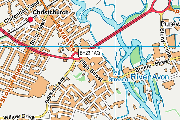 BH23 1AQ map - OS VectorMap District (Ordnance Survey) BH23 1AQ map - OS VectorMap District (Ordnance Survey)