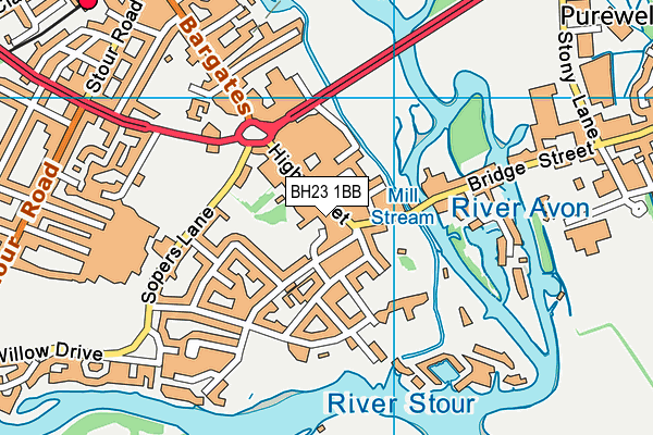 BH23 1BB map - OS VectorMap District (Ordnance Survey) BH23 1BB map - OS VectorMap District (Ordnance Survey)