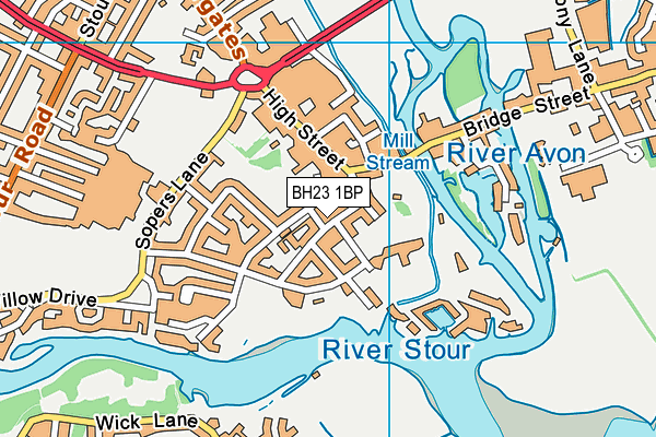 BH23 1BP map - OS VectorMap District (Ordnance Survey) BH23 1BP map - OS VectorMap District (Ordnance Survey)