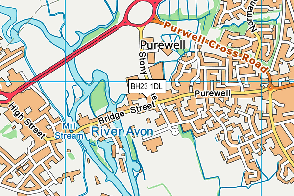 BH23 1DL map - OS VectorMap District (Ordnance Survey) BH23 1DL map - OS VectorMap District (Ordnance Survey)