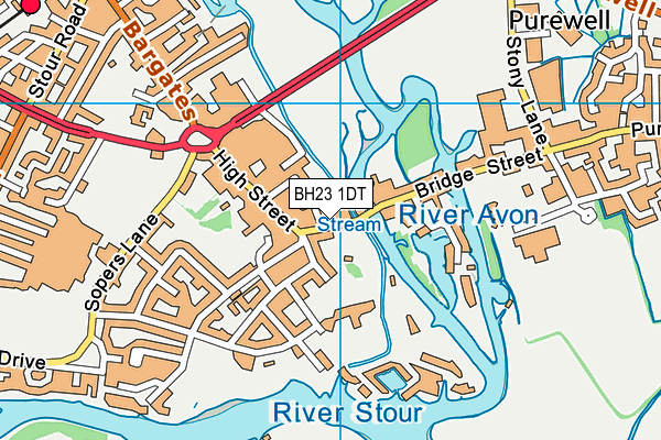 BH23 1DT map - OS VectorMap District (Ordnance Survey) BH23 1DT map - OS VectorMap District (Ordnance Survey)