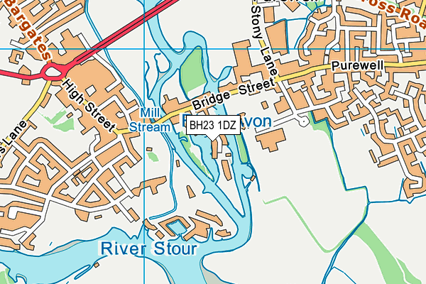 BH23 1DZ map - OS VectorMap District (Ordnance Survey) BH23 1DZ map - OS VectorMap District (Ordnance Survey)
