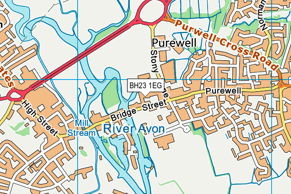 BH23 1EG map - OS VectorMap District (Ordnance Survey) BH23 1EG map - OS VectorMap District (Ordnance Survey)