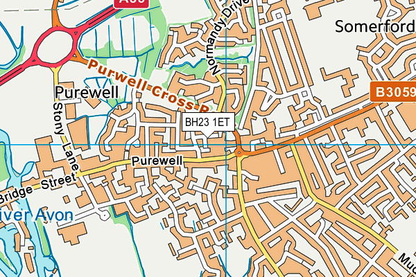 BH23 1ET map - OS VectorMap District (Ordnance Survey) BH23 1ET map - OS VectorMap District (Ordnance Survey)