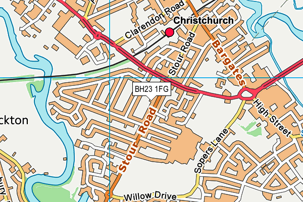 BH23 1FG map - OS VectorMap District (Ordnance Survey) BH23 1FG map - OS VectorMap District (Ordnance Survey)