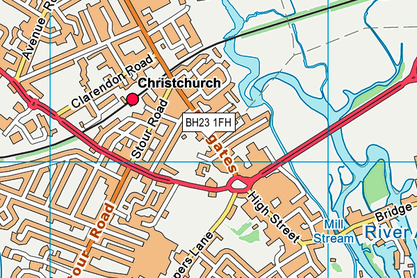 BH23 1FH map - OS VectorMap District (Ordnance Survey) BH23 1FH map - OS VectorMap District (Ordnance Survey)