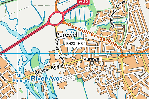 BH23 1HB map - OS VectorMap District (Ordnance Survey) BH23 1HB map - OS VectorMap District (Ordnance Survey)