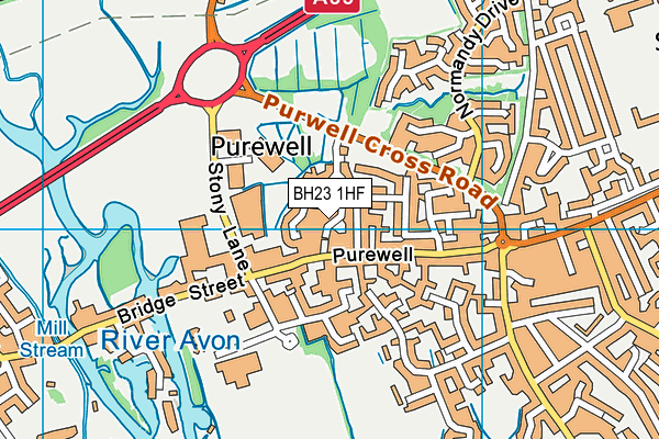 BH23 1HF map - OS VectorMap District (Ordnance Survey) BH23 1HF map - OS VectorMap District (Ordnance Survey)