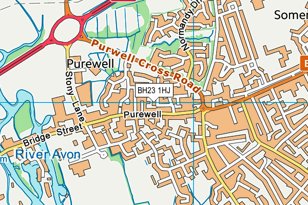 BH23 1HJ map - OS VectorMap District (Ordnance Survey) BH23 1HJ map - OS VectorMap District (Ordnance Survey)